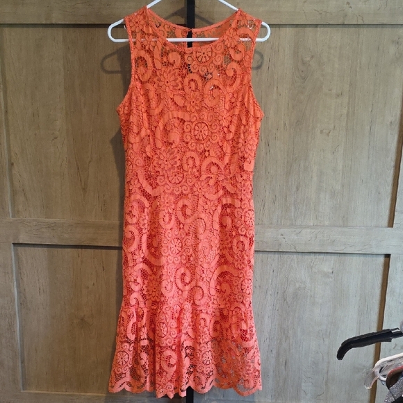 Nanette Lepore Dresses & Skirts - (J58) Nanette Lepore Orange Lace Dress Sz 8